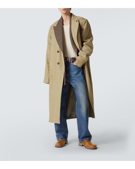 Our Legacy Blue Third Cut Distressed Wide-Leg Jeans for men