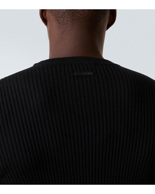 Dolce & Gabbana Black Virgin Wool Top for men