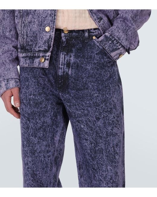 Marni Blue Low-Rise Straight Jeans for men
