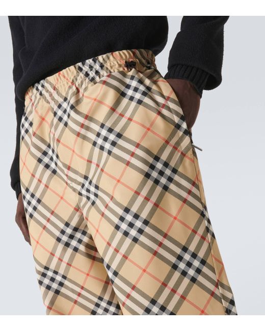 Pantalon Check Burberry pour homme en coloris Natural