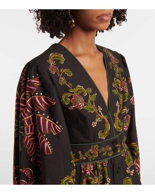 Robe Chemise Ravenala En Coton A Fleurs Farm Rio en coloris Black