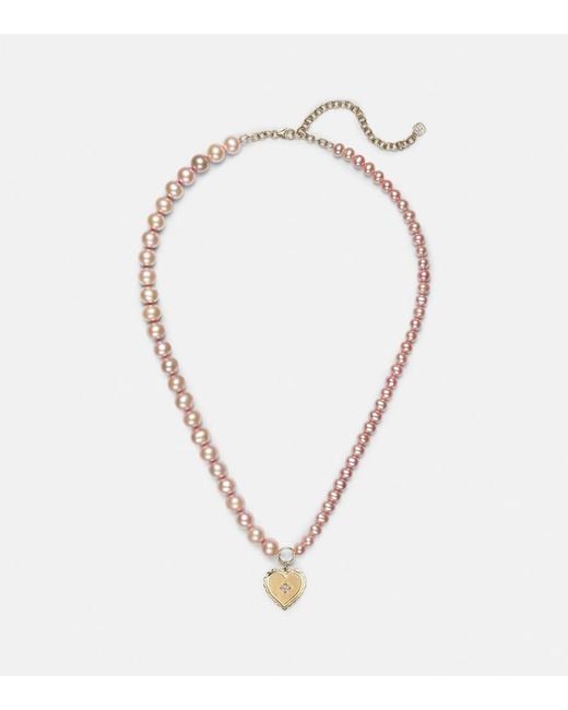 Sydney Evan White 14kt Gold Necklace With Pearls