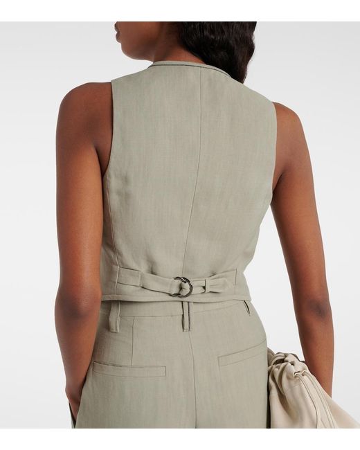 Brunello Cucinelli Gray Single-Breasted Vest