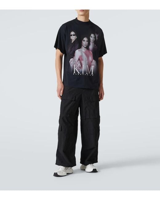 Balenciaga T-Shirt Kim K Aus Baumwoll-Jersey in Black für Herren