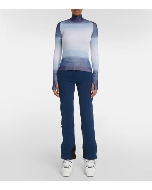 CORDOVA Blue Aurora High-Neck Wool Sweater
