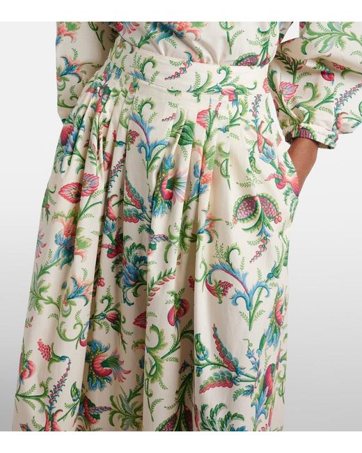 Etro White Elegant High-Waisted Mini Skirt With Multicolored Pattern
