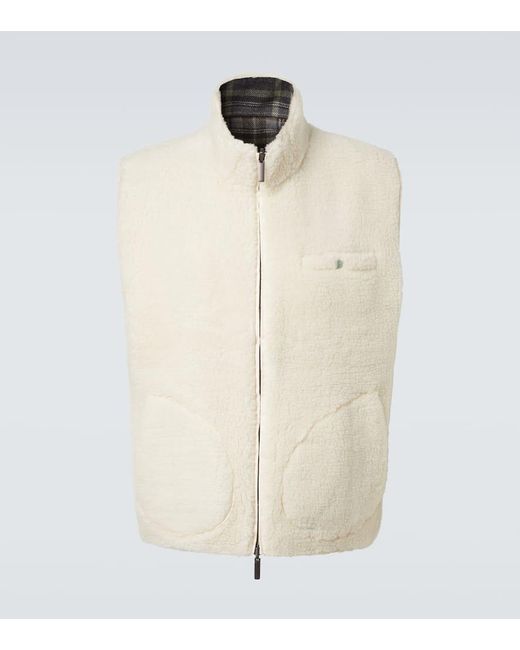 God's True Cashmere Weste Aus Kaschmir Und Wolle Mit Smaragd in White für Herren