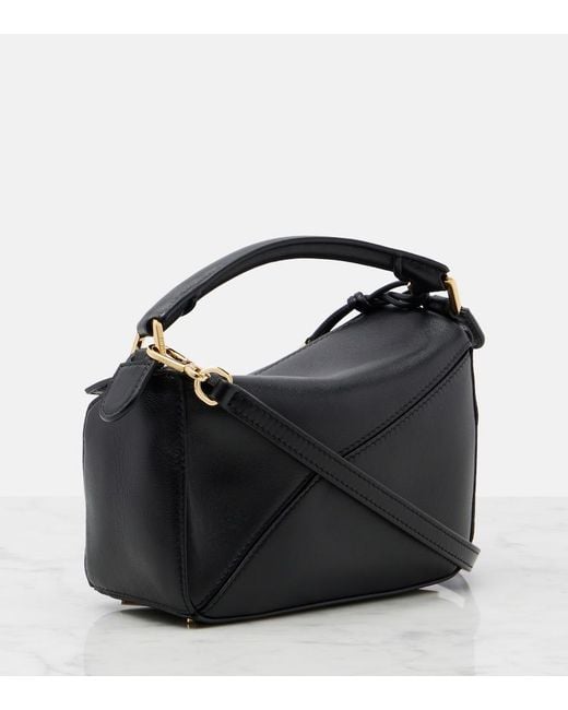 Borsa Featherlight Puzzle Mini di Loewe in Black