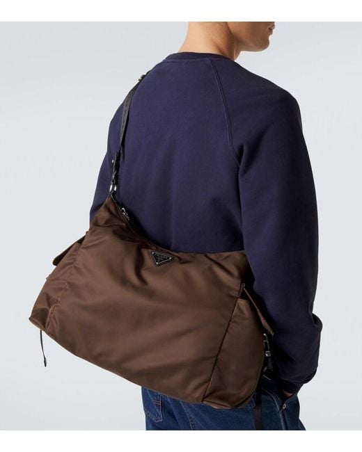 Prada Brown Explore Re-Nylon Shoulder Bag for men