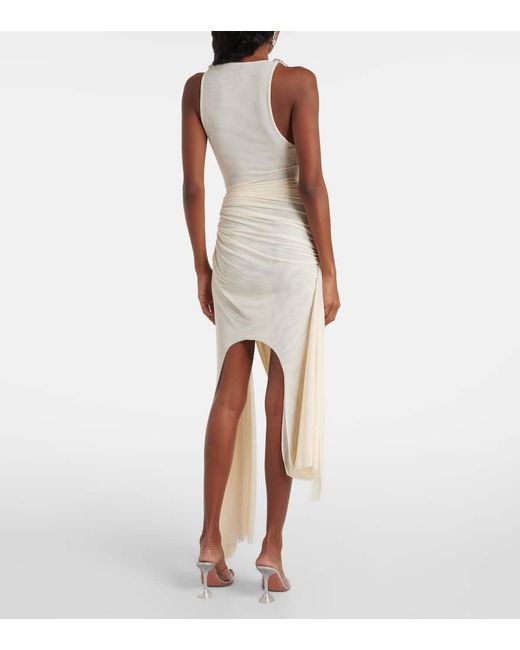 David Koma White Verziertes Midikleid