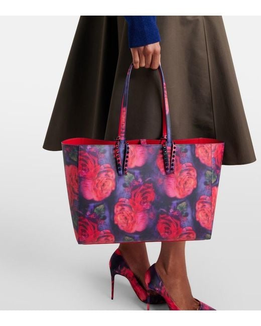 Christian Louboutin Red Cabata Small Leather Tote Bag