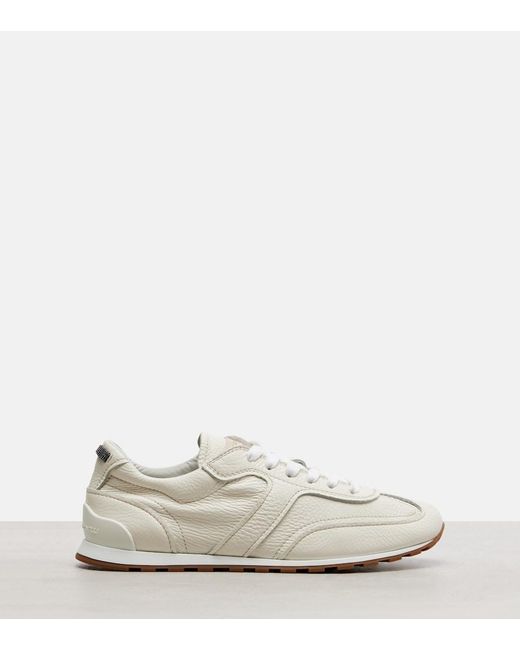 Brunello Cucinelli White Leather Sneakers