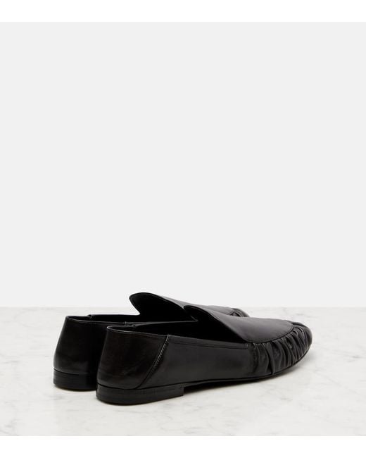 Saint Laurent Black Alain Leather Loafers