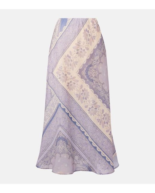 Zimmermann Purple Maxirock Lucky Aus Leinen