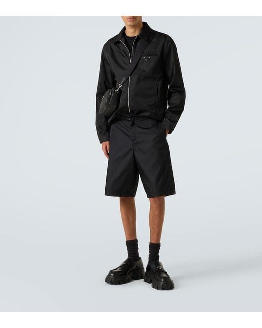 Prada Blouson Aus Re-Nylon in Black für Herren
