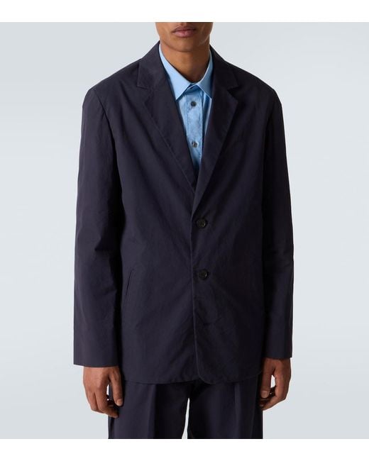 The Row Blue Albert Cotton Blazer for men