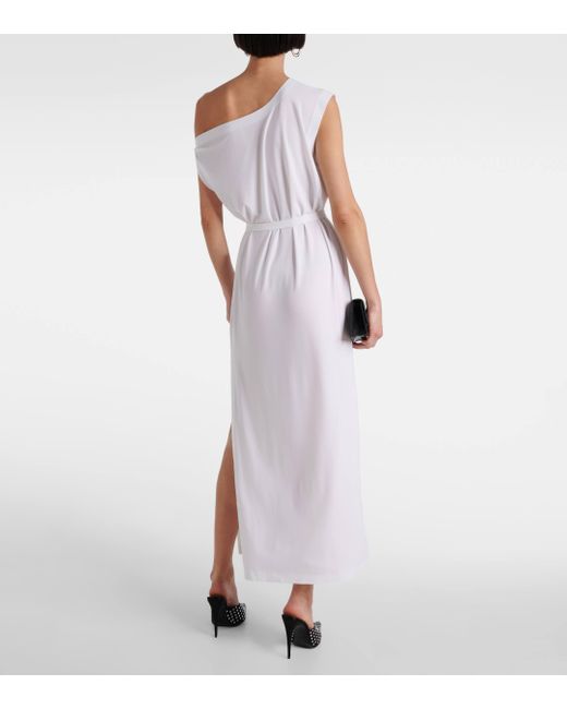 Robe longue asymetrique Norma Kamali en coloris White
