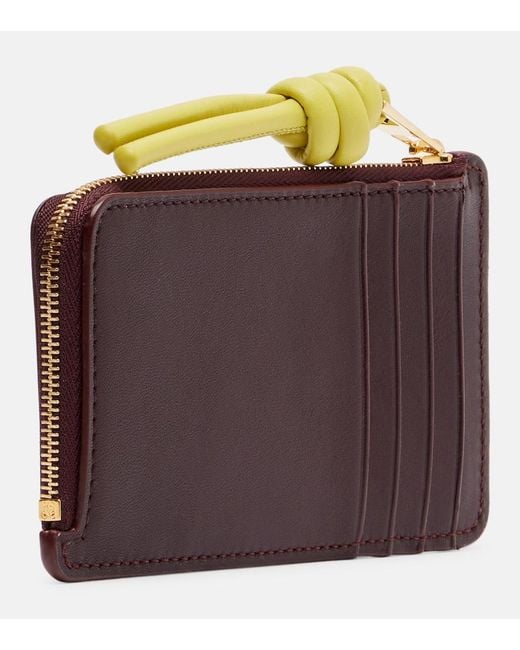 Loewe Red Knot Leather Card Holder