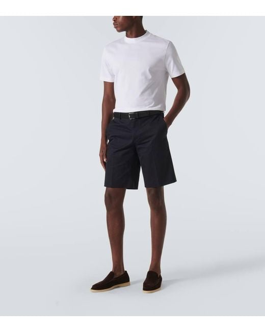 Loro Piana White Cotton Jersey T-Shirt for men