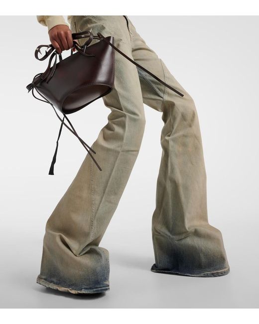 Rick Owens Green Drkshdw Mid-Rise Flared Jeans