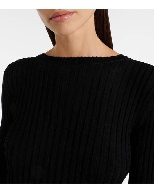 Khaite Black Maxikleid Sigrid Aus Wolle