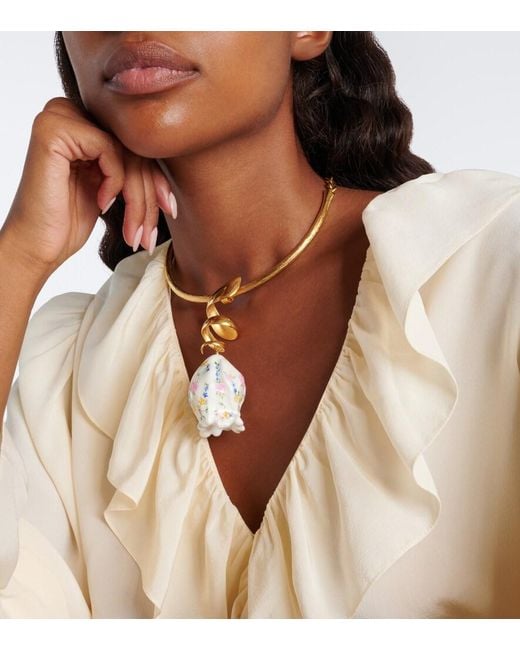 Collier A Fleurs Chloé en coloris White