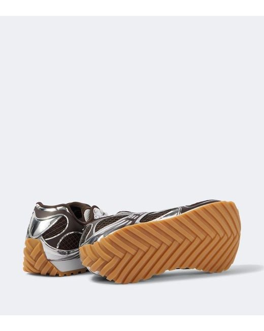 Bottega Veneta Metallic Technical Fishnet Orbit Sneaker for men