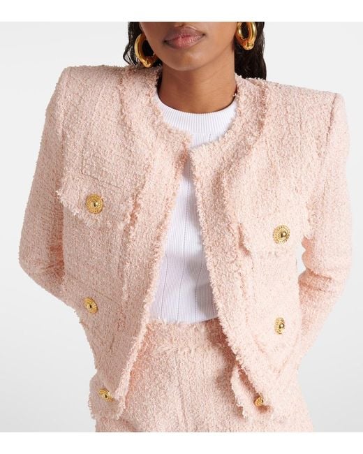 Balmain Natural Light Tweed Blazer