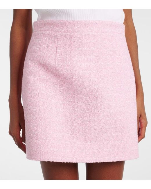 Minifalda De Tweed En Mezcla De Algodon Patou de color Pink