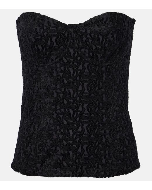 Isabel Marant Black Dolina Strapless Top