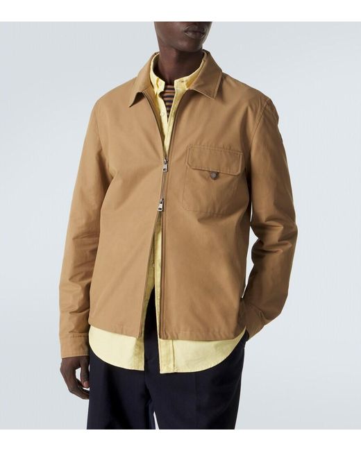 Moncler Brown Cotton-Blend Jacket for men