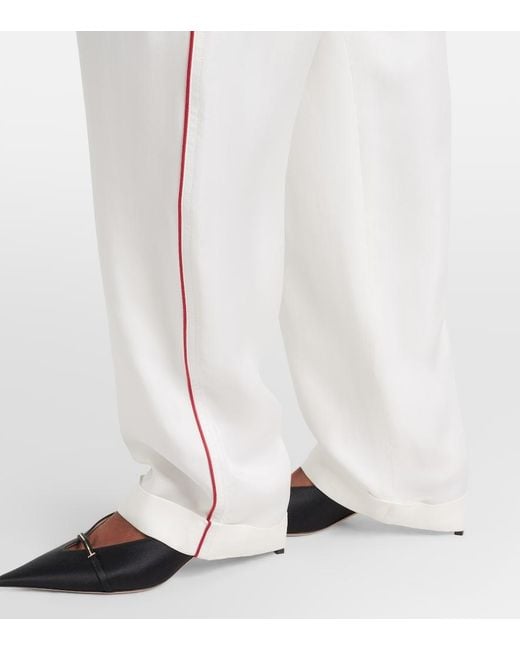 Tom Ford White Silk Twill Pajama Pants