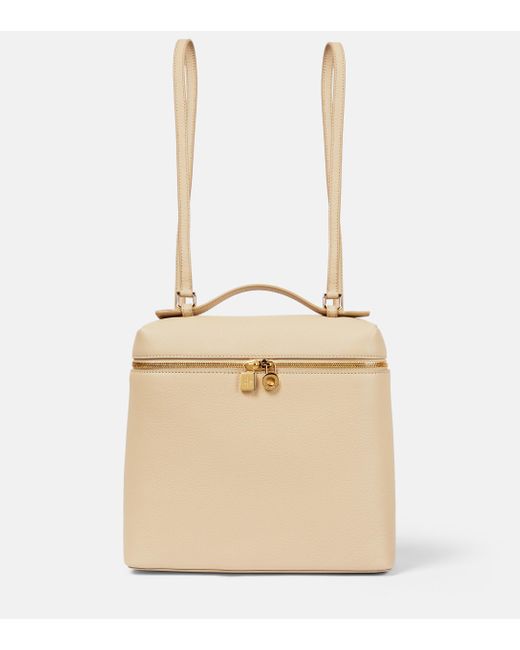 Loro Piana Natural Extra Pocket L23.5 Leather Backpack