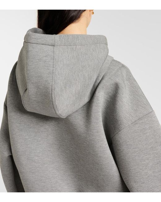 Gucci Gray Logo Jersey Hoodie