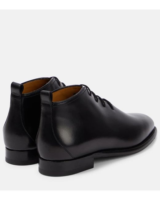Bottines Grant En Cuir A Lacets The Row en coloris Black