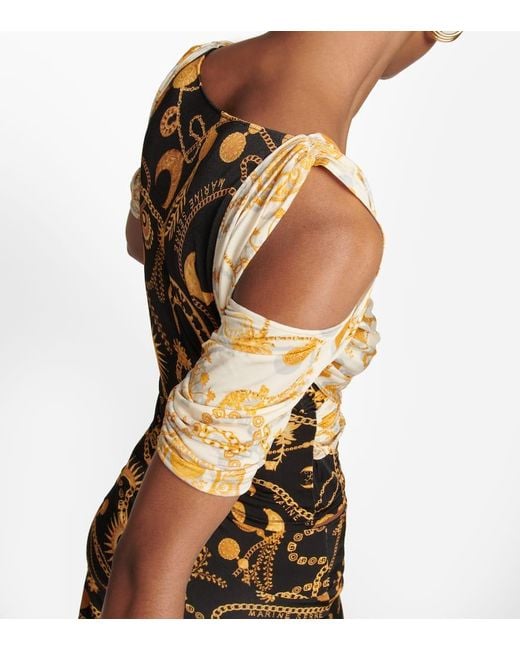 Top Con Stampa E Cut-Out di MARINE SERRE in Orange