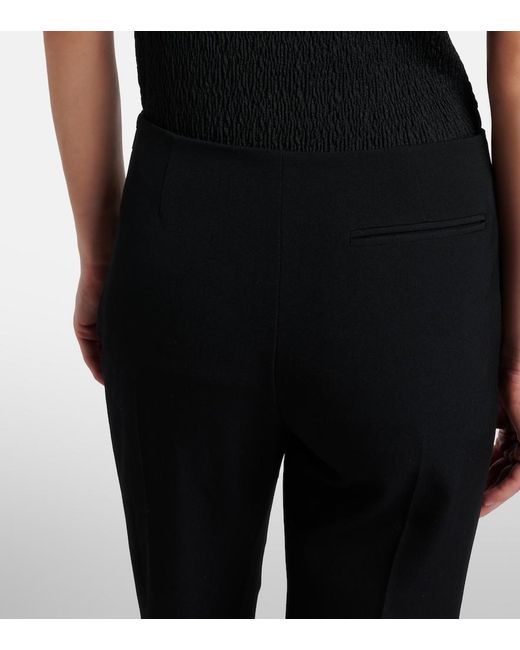 The Row Black Fabien Wool Cady Flared Pants