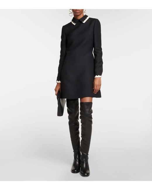 Valentino Black Crepe Couture Minidress