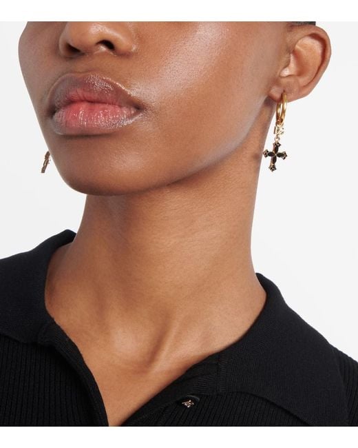 Dolce & Gabbana Metallic Small Cross Earrings