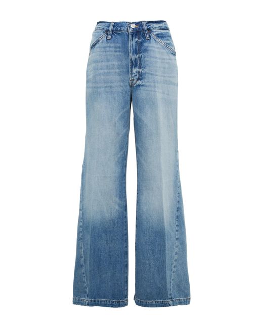 FRAME Denim Le Baggy Palazzo High-rise Wide-leg Jeans in Blue | Lyst