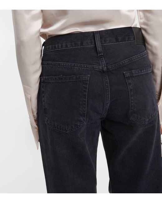 Citizens of Humanity Black Neve Low-Rise Straight Jeans