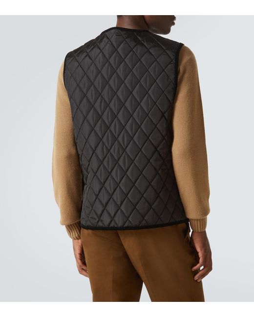 Burberry Black Quilted Vest for men