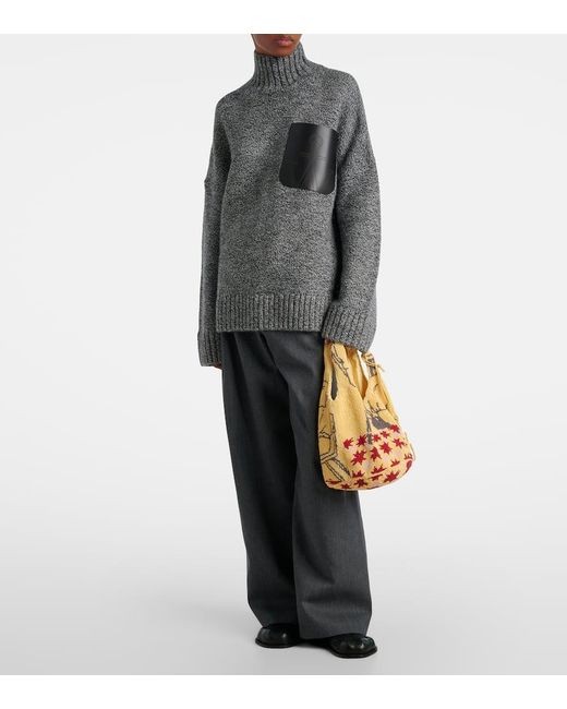 Pull A Col Roule En Laine Et Alpaga Melanges J.W. Anderson en coloris Gray