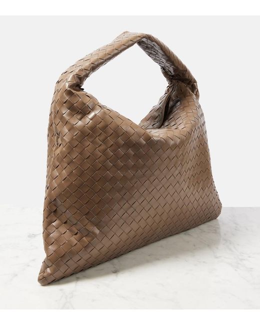 Bottega Veneta Brown Schultertasche Hop Large Aus Leder