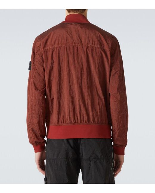 Stone Island Red Compass Bomber Jacket for men