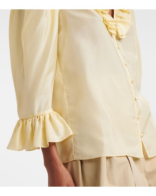 Chloé Yellow Bluse Aus Seide