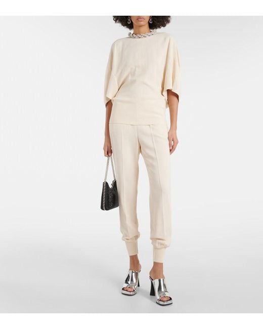 Stella McCartney Natural Oversized Cady Top