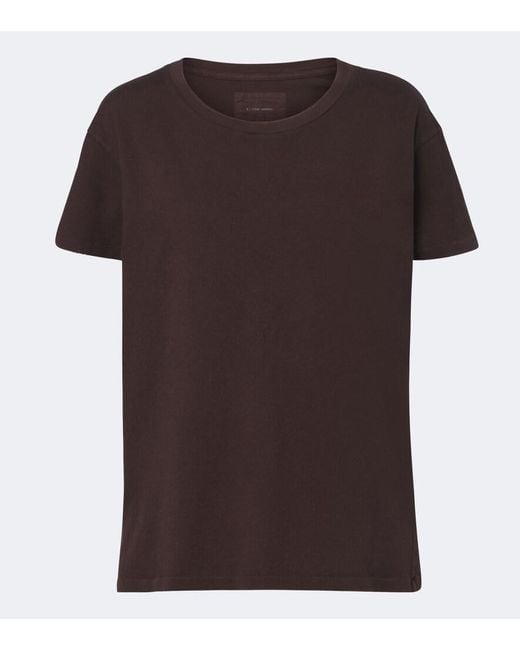 Nili Lotan Brown Brady Cotton Jersey T-Shirt