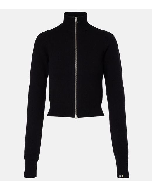 Extreme Cashmere Black N°302 Lemon Cashmere-Blend Zip-Up Jacket