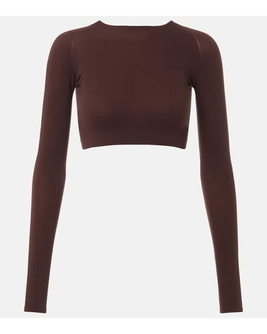 Alaïa Brown Crop Top